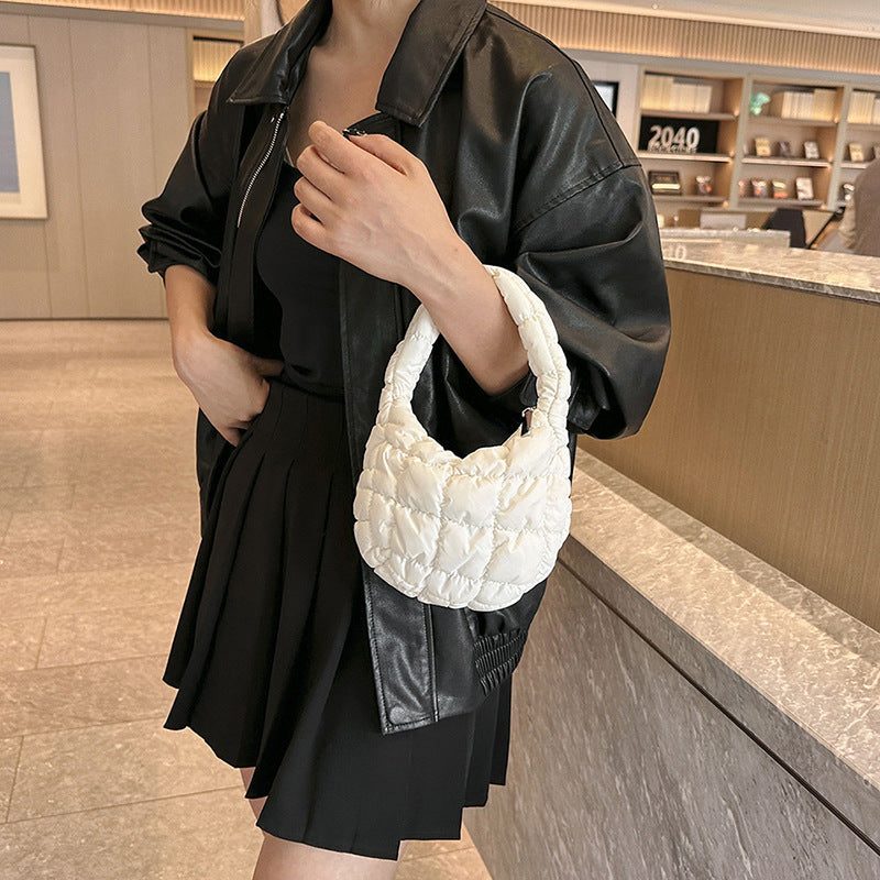 Nylon Cloth Fashion This Year Popular Pleated Small Bag For Women