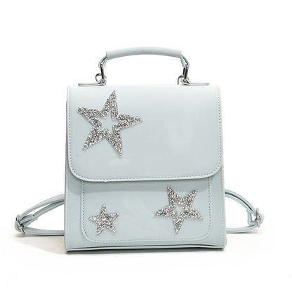 Women's Bag Fashionable Sequins Five-pointed Star Backpack