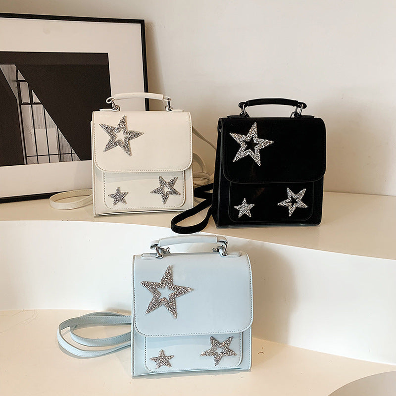 Women's Bag Fashionable Sequins Five-pointed Star Backpack